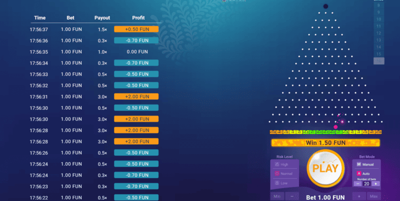 Plinko game online real money